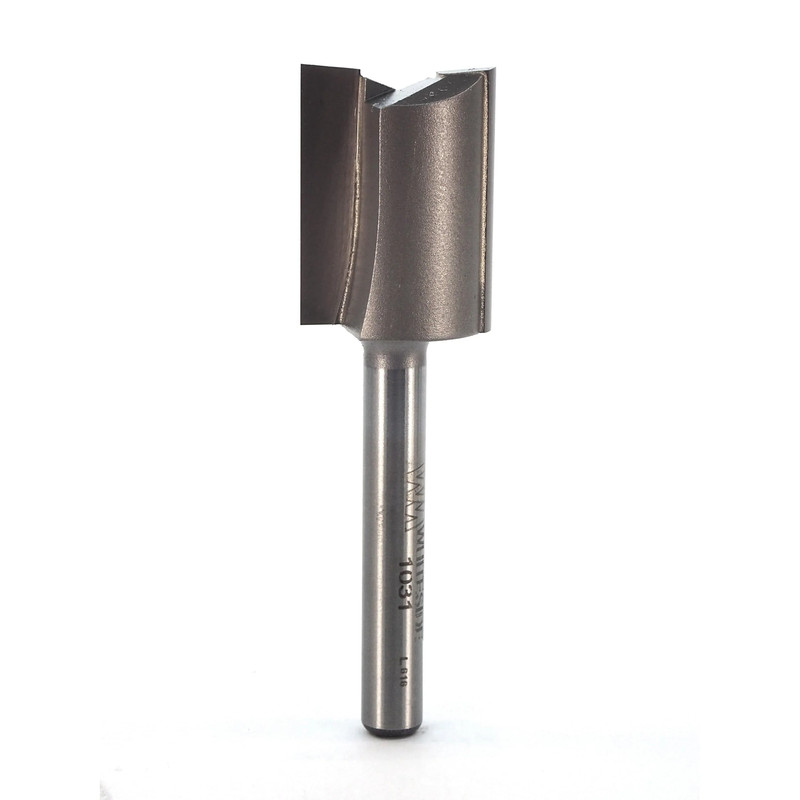 Double Flute Straight Cut Router Bit - 1/4" SH - Diameter:3/4" - Cutting Length:1" - Overall Length:2-5/8"